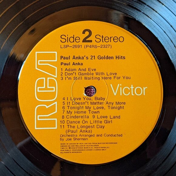 REDUCED  Vintage Paul ANKA Vinyl LP – Paul Anka’s 21 Golden Hits  c 1963 - Picture 5 of 5